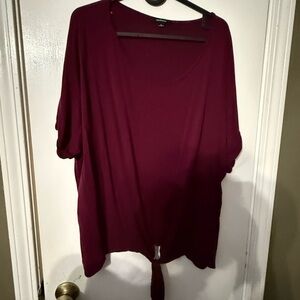 Women’s casual top - burgendy / maroon - size 3X